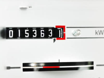 Close-up van een meter 