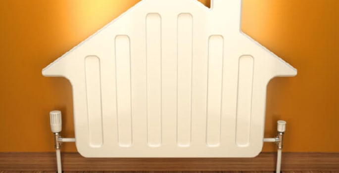 Verwarming, radiatoren, verwarmingsketel in het huis