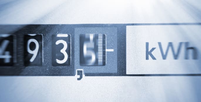 Een elektriciteitsmeter geeft aan hoeveel kilowattuur je verbruikt hebt