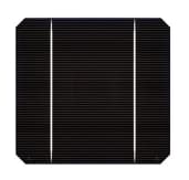 De cellen van monokristallijne zonnepanelen zijn eerder zwart