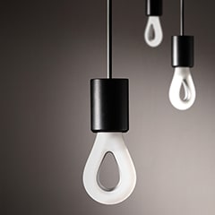 Ampoule LED signée Vetica, devenue une icône du design de luminaire