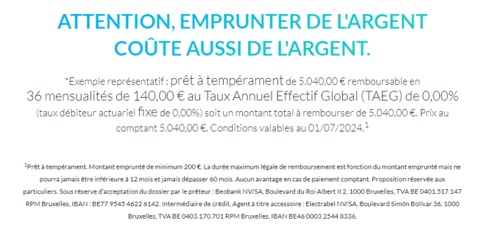conditions financières