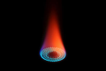 Flamme gaz orange