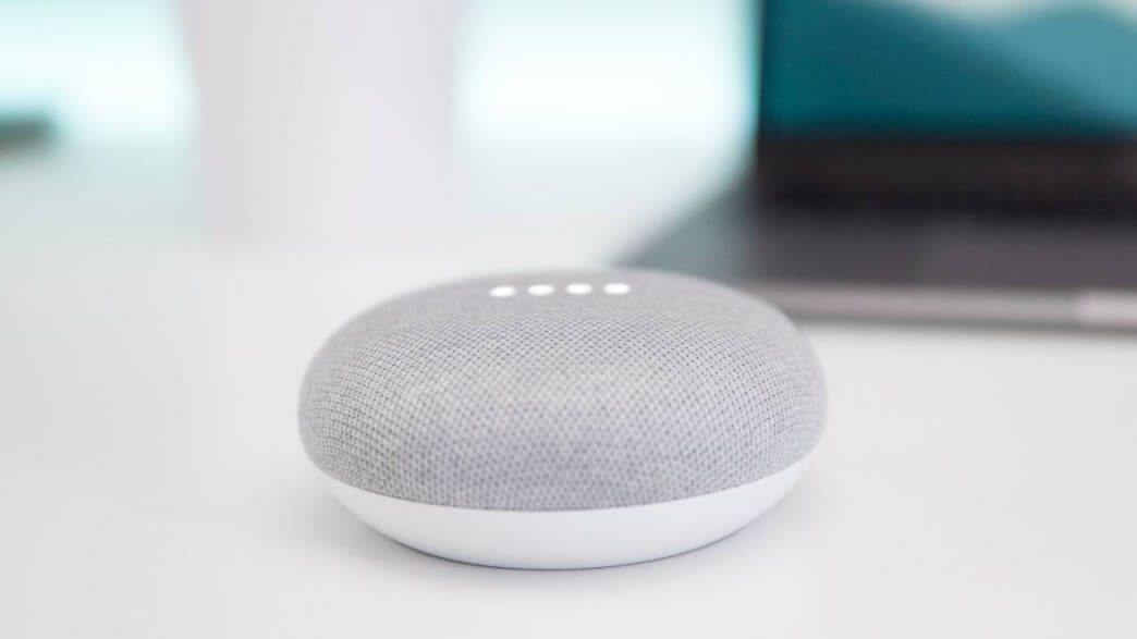 L&#039;enceinte vocale Google Nest Mini